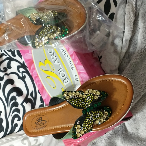 Sandales Farm Rio Butterfly - Talon Moyen, Beige, Pointure 36/6 - Neuves Avec Boîte
